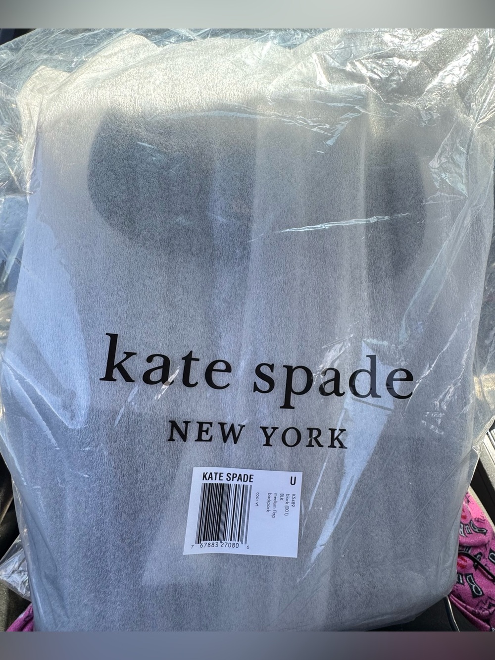NWT Kate Spade New York Black Pebbled Leather Medium Flap Backpack -MSRP$359♠️ - Picture 8 of 11